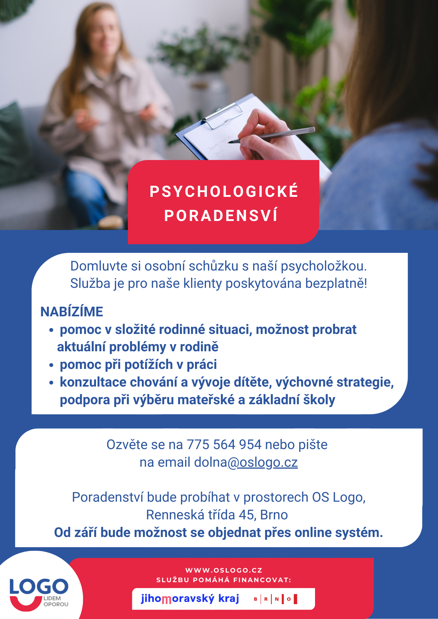 Psychologické poradenství - 26.9.2023