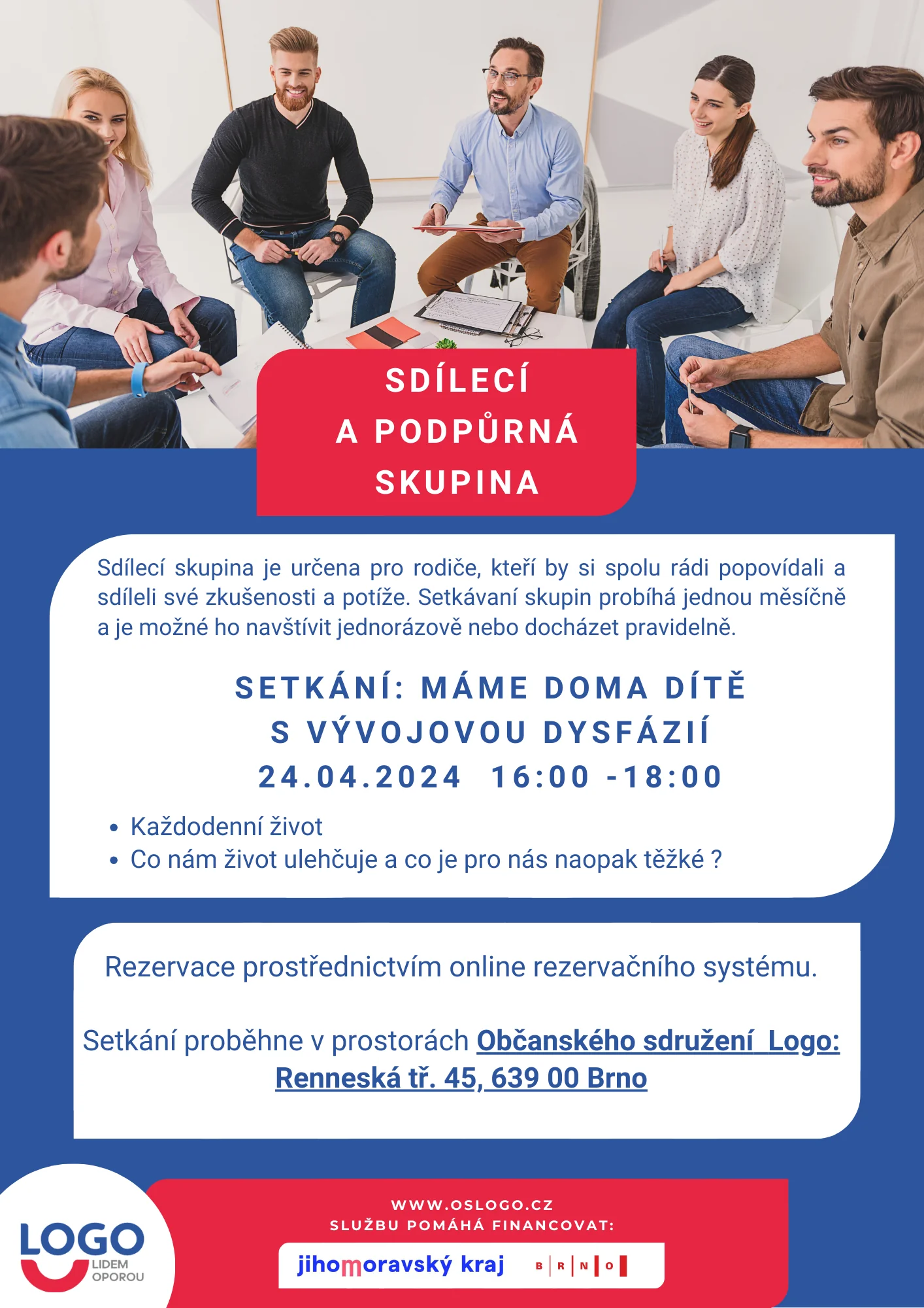Sdílecí a podpůrna skupina pro rodiče 24.04.2024