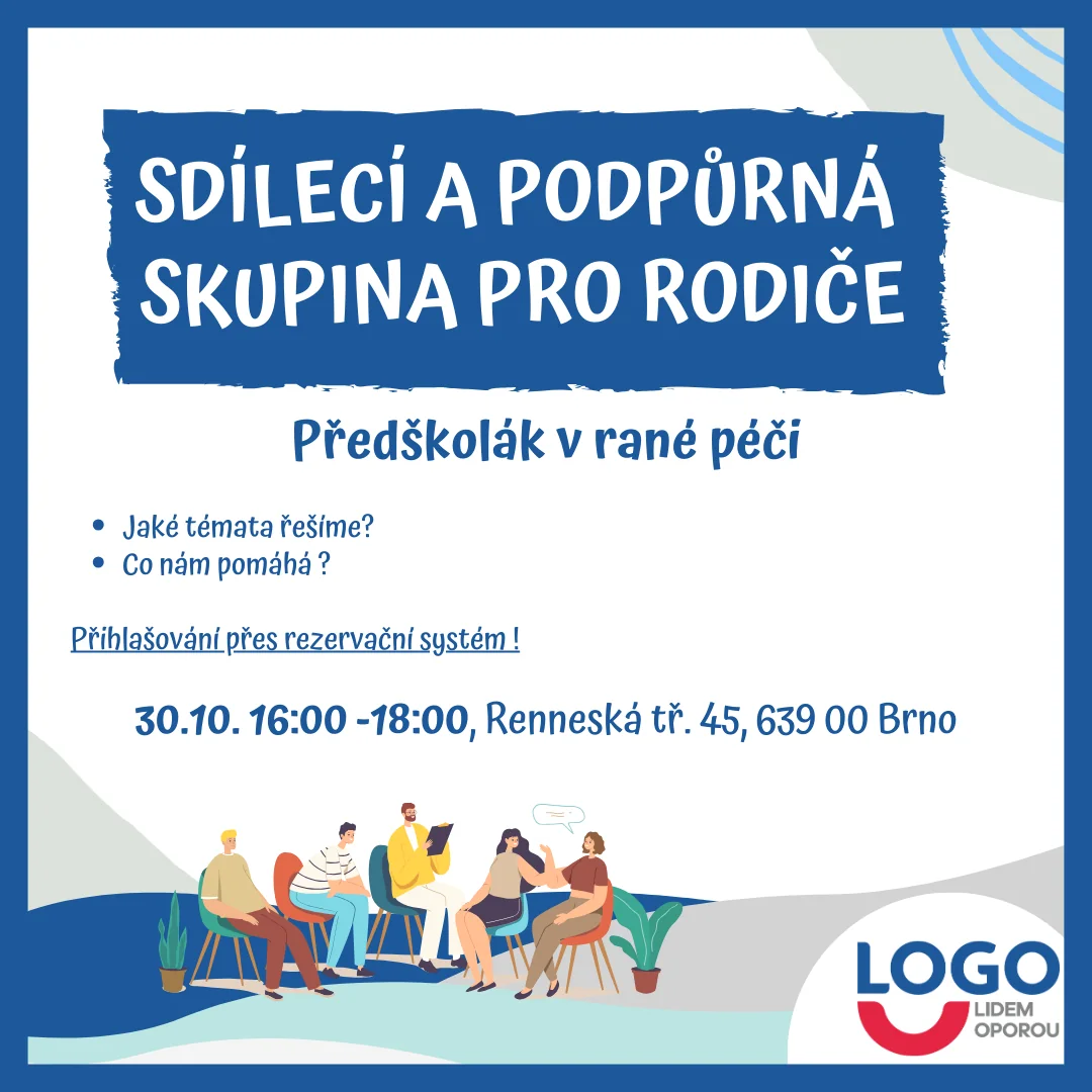 Sdílecí a podpůrna skupina pro rodiče 30.10.2024 - Předškolák v rané péči